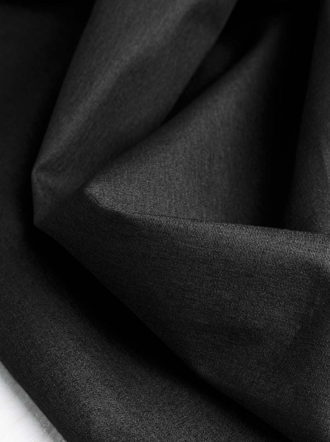 Core Collection Lightweight Silky Cotton Poplin - Black | Core Fabrics