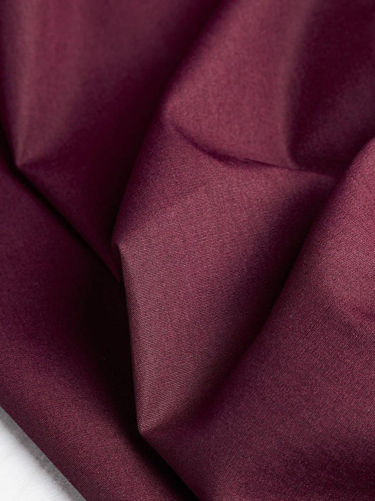 Lightweight Silky Cotton Poplin - Merlot