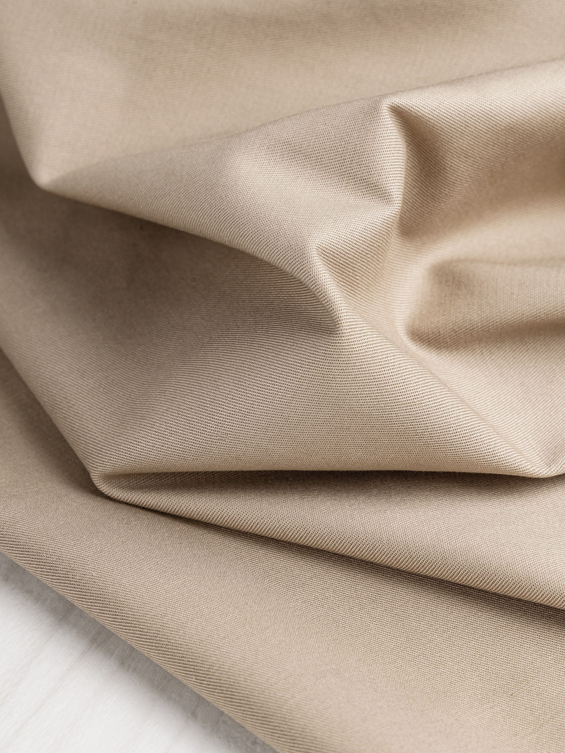 Brushed 100% Cotton Twill Fabric by the Yard Stressed Khaki
