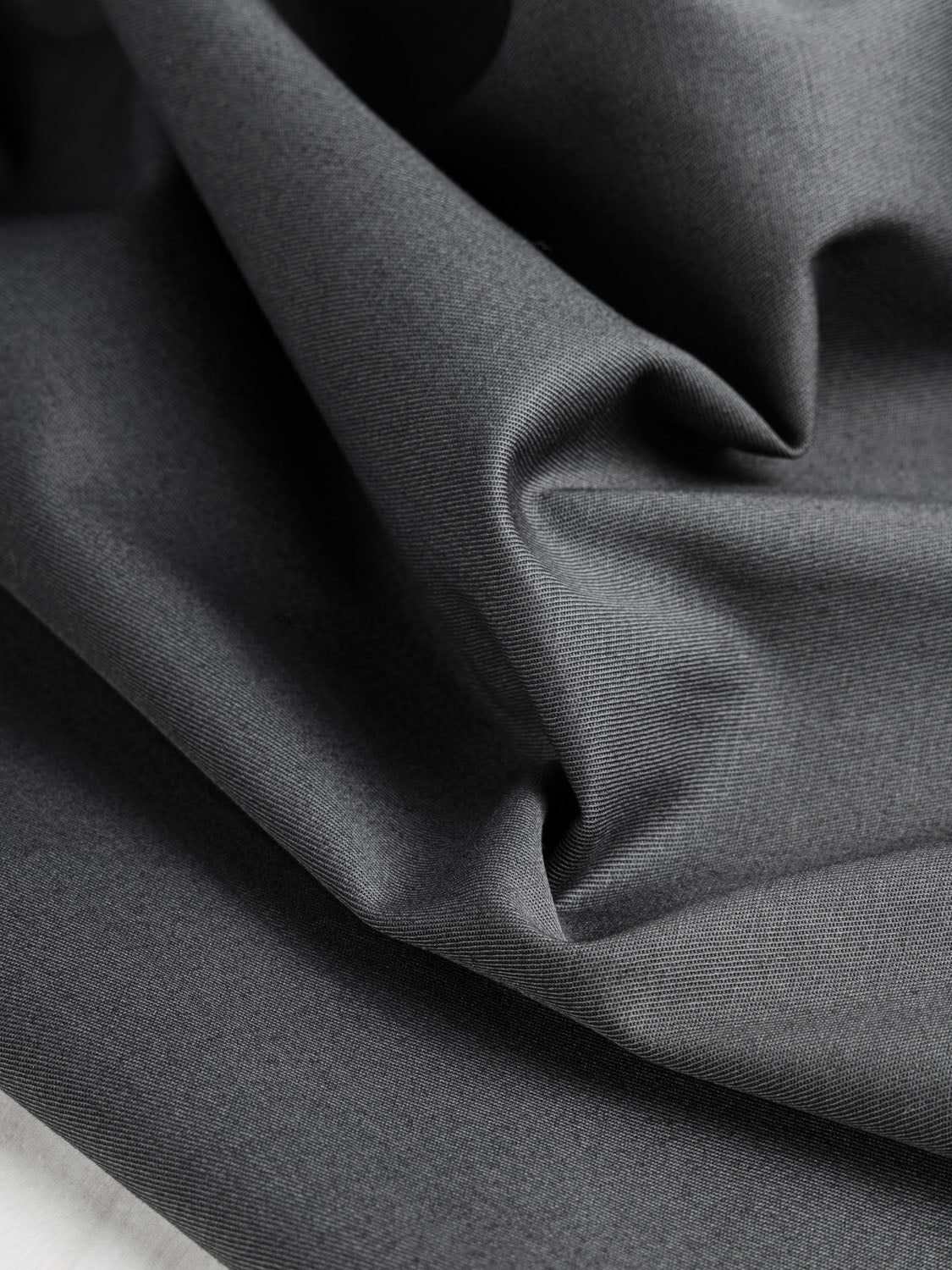 Lightweight Organic Cotton Stretch 6 oz Twill- Pebble Grey