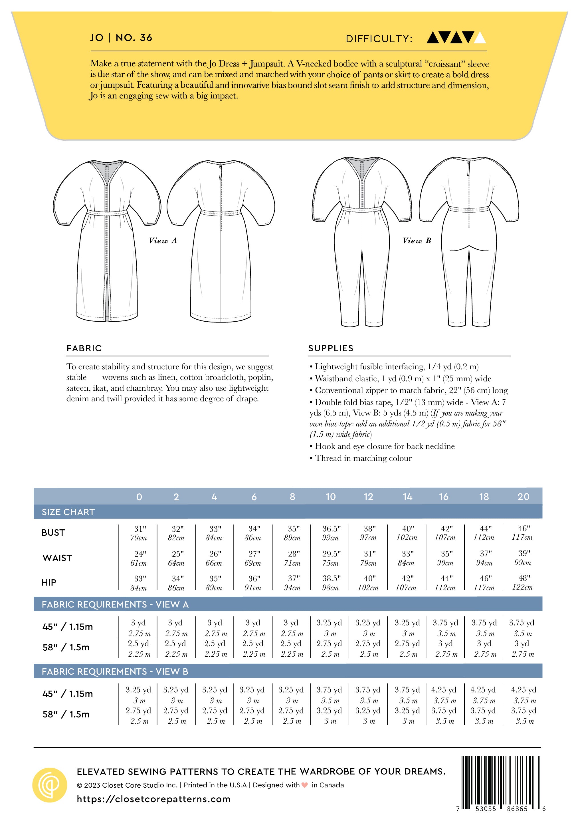 Jo Dress and Jumpsuit Pattern | Closet Core Patterns