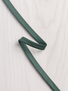 Double-Fold Cotton Poplin Bias Tape - 10 mm (3/8") wide - Forest
