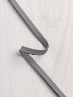 Double-Fold Cotton Poplin Bias Tape - 10 mm (3/8") wide - Basalt Grey