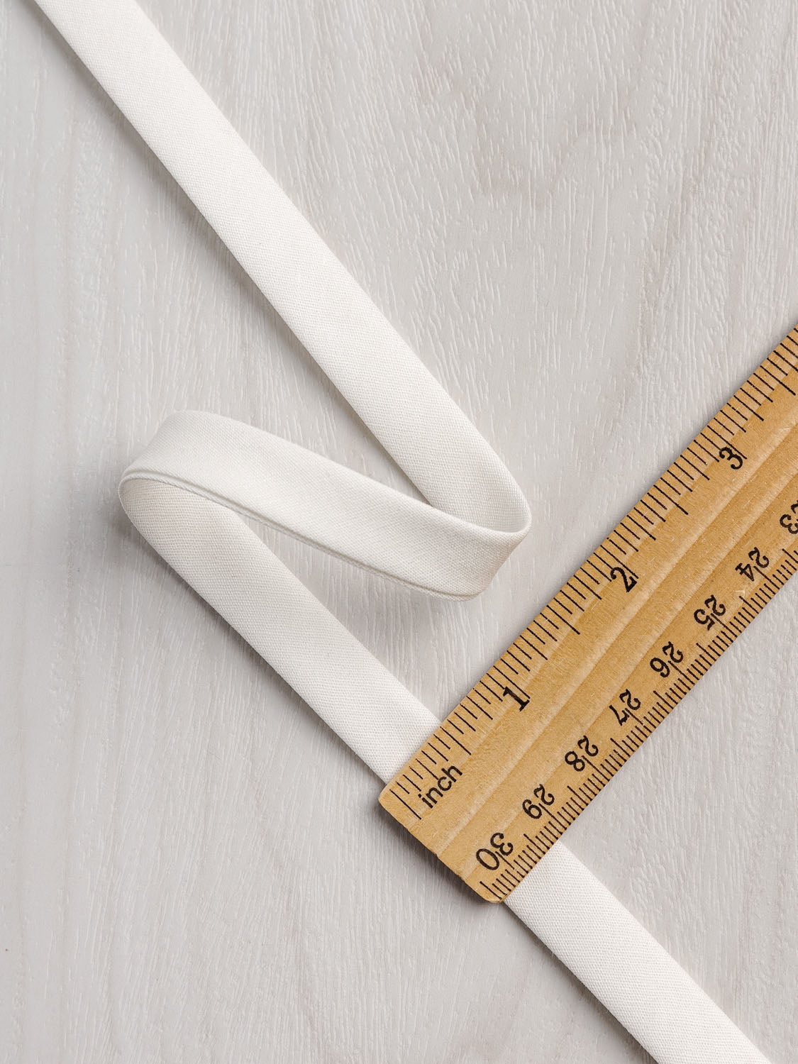 Double-Fold Cotton Poplin Bias Tape - 1/2' (13mm) wide - Cream | Core Fabrics