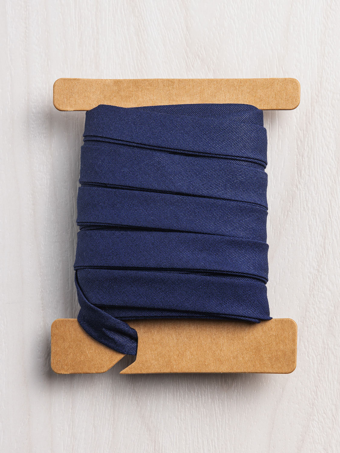 Double-Fold Cotton Poplin Bias Tape - 1/2' (13mm) wide - Navy | Core Fabrics