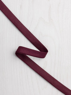 Double-Fold Cotton Poplin Bias Tape - 13 mm (1/2") wide - Merlot