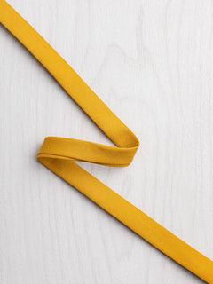 Double-Fold Cotton Poplin Bias Tape - 13 mm (1/2")wide - Gold