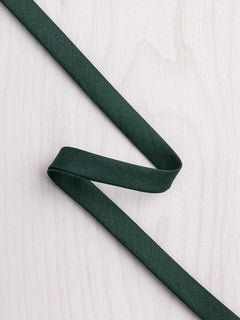 Double-Fold Cotton Poplin Bias Tape - 13 mm (1/2") wide - Forest