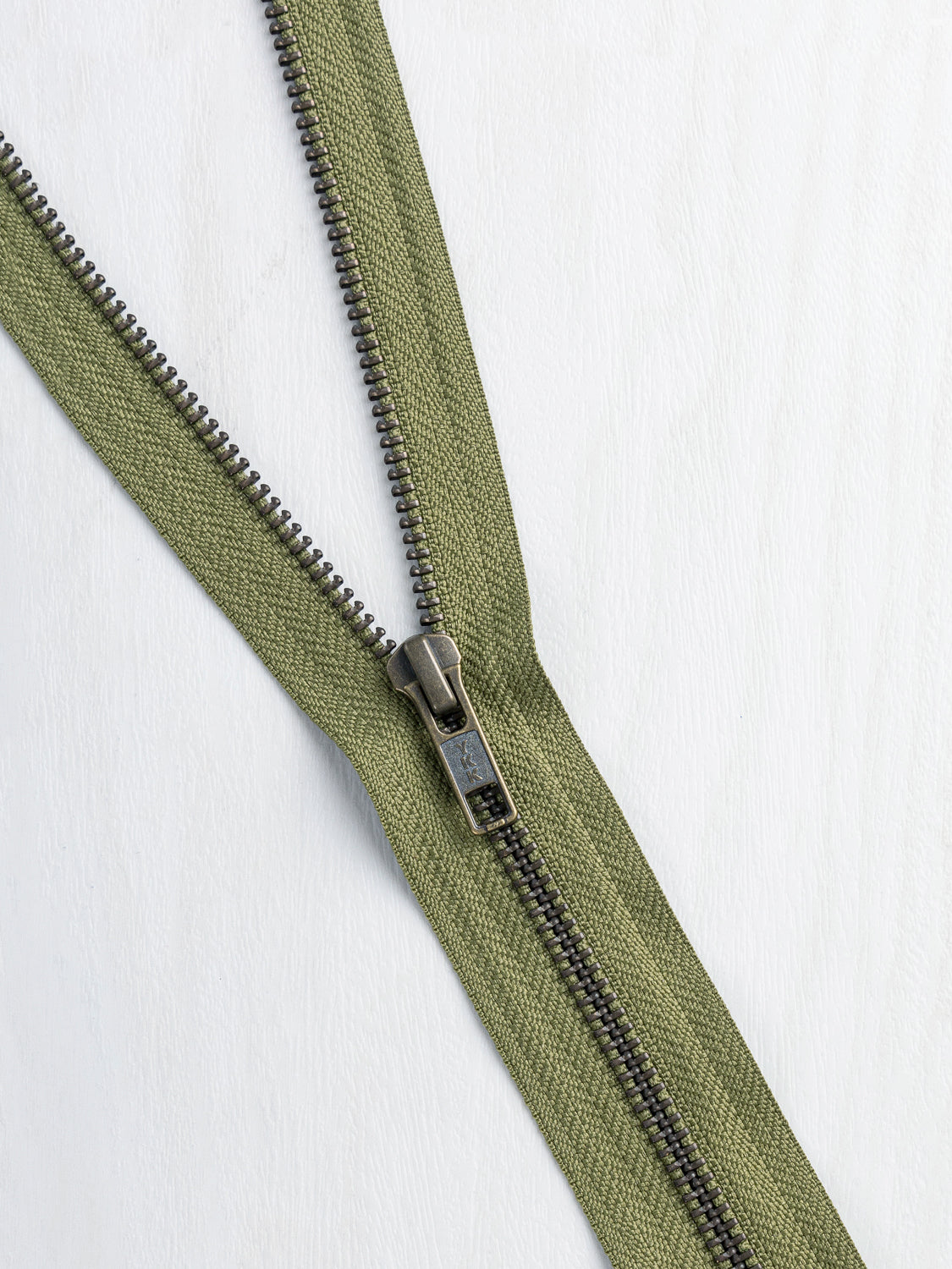 28' Separating One-Way Zipper with Antique Brass Teeth - 7 colours | Core Fabrics
