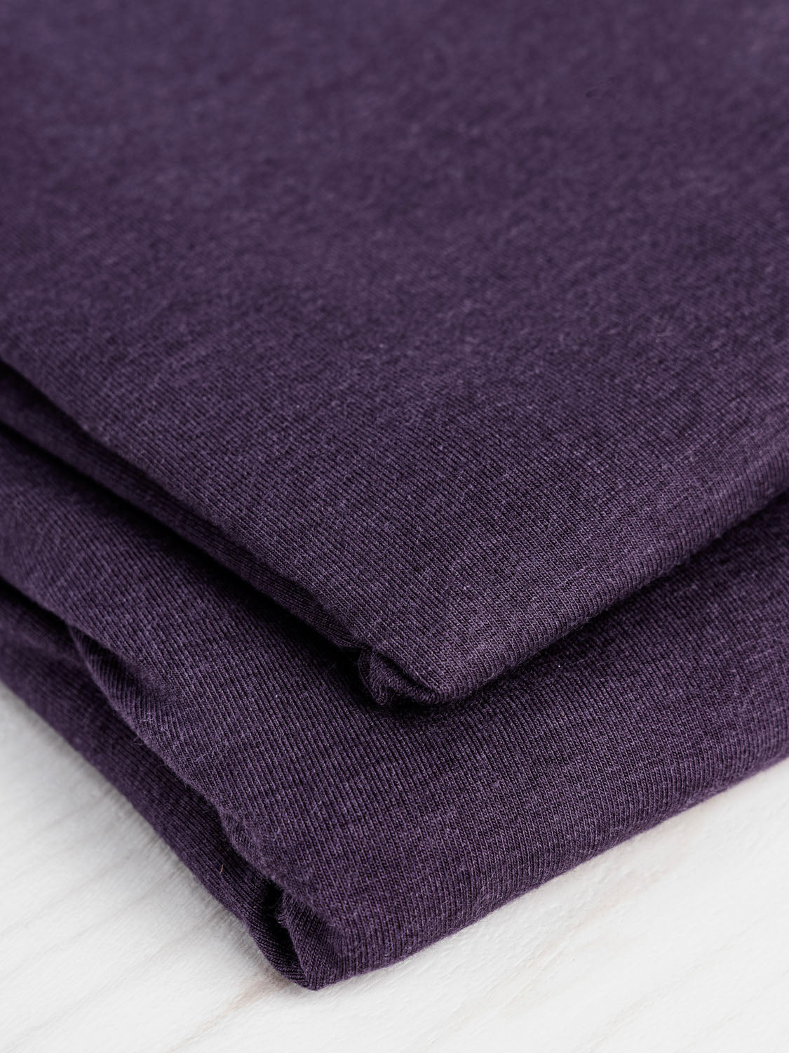 Organic Cotton + Tencel Stretch Knit Jersey - Aubergine | Core Fabrics