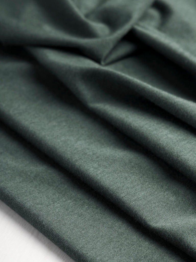 Organic Cotton + Tencel Stretch Knit Jersey - Pine Green