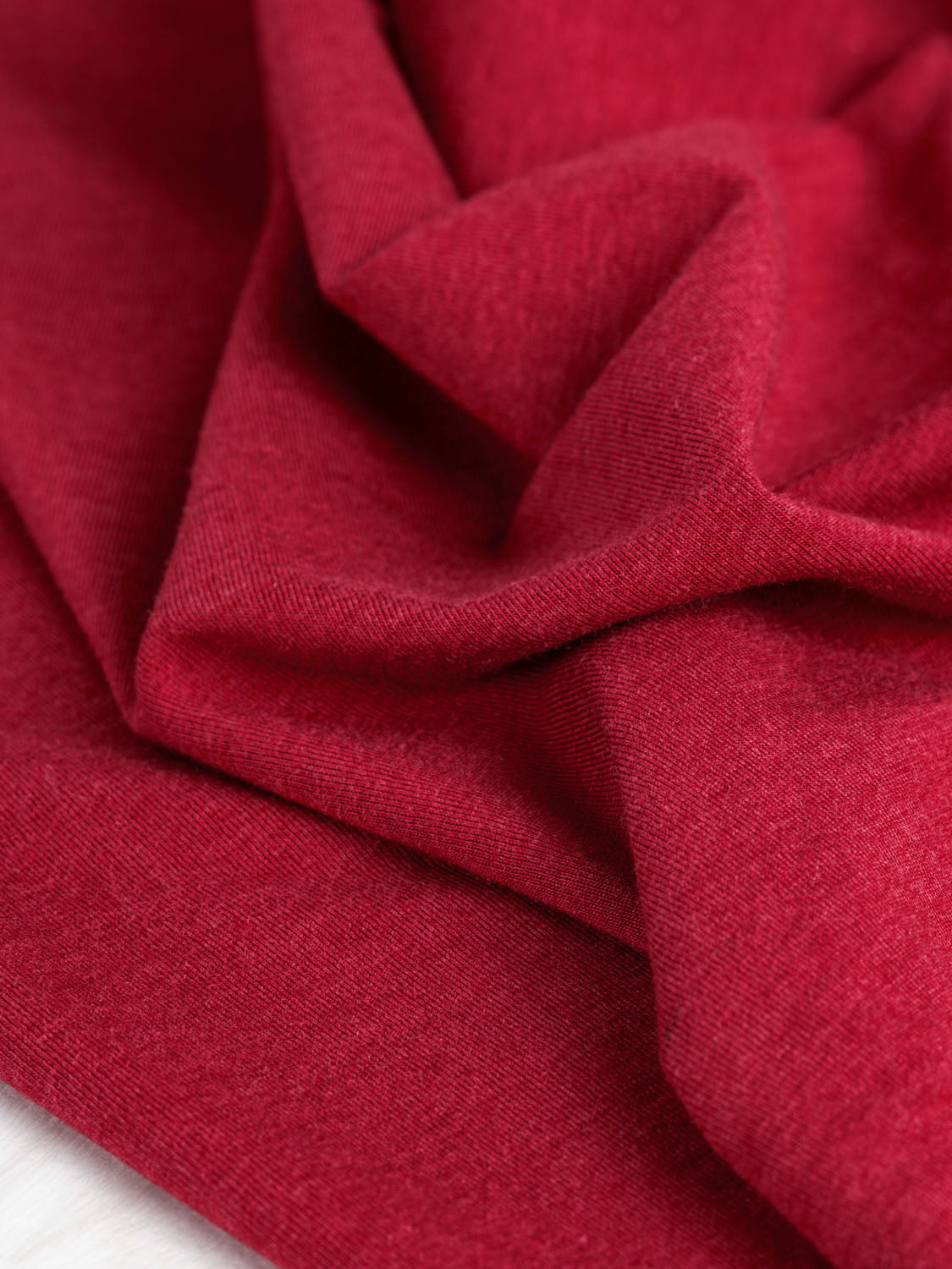 Organic Cotton + Tencel Stretch Knit Jersey - Scarlet | Core Fabrics