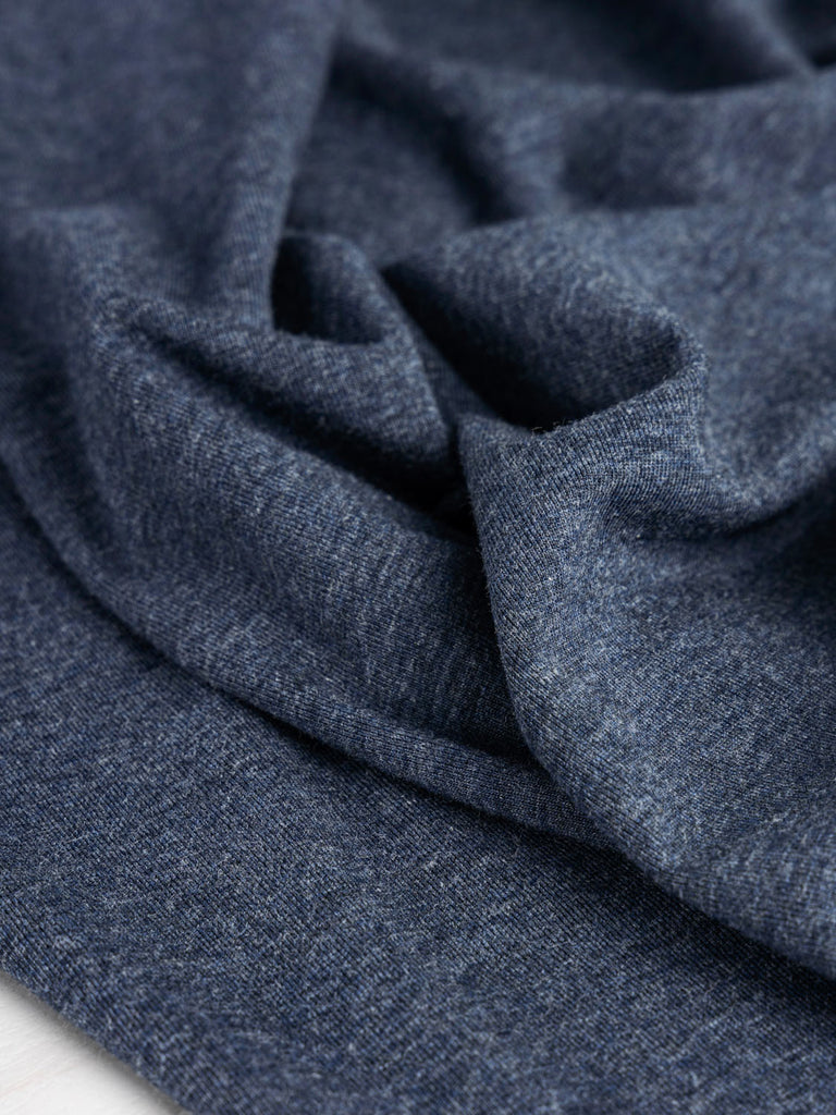 Tricot stretch en coton bio + Tencel - Gris tempête