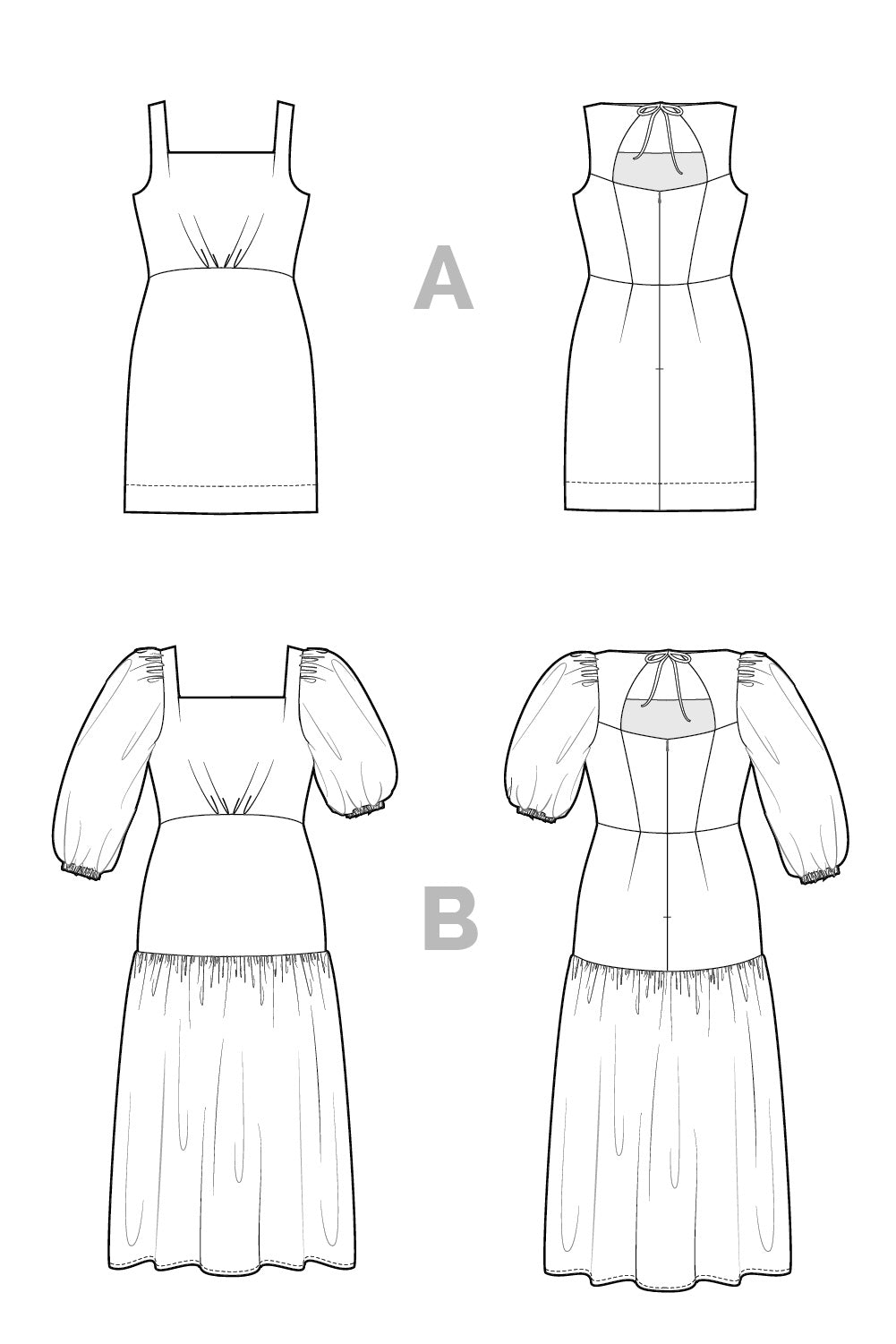 PaulineDressPattern_techflats-10 | Core Fabrics
