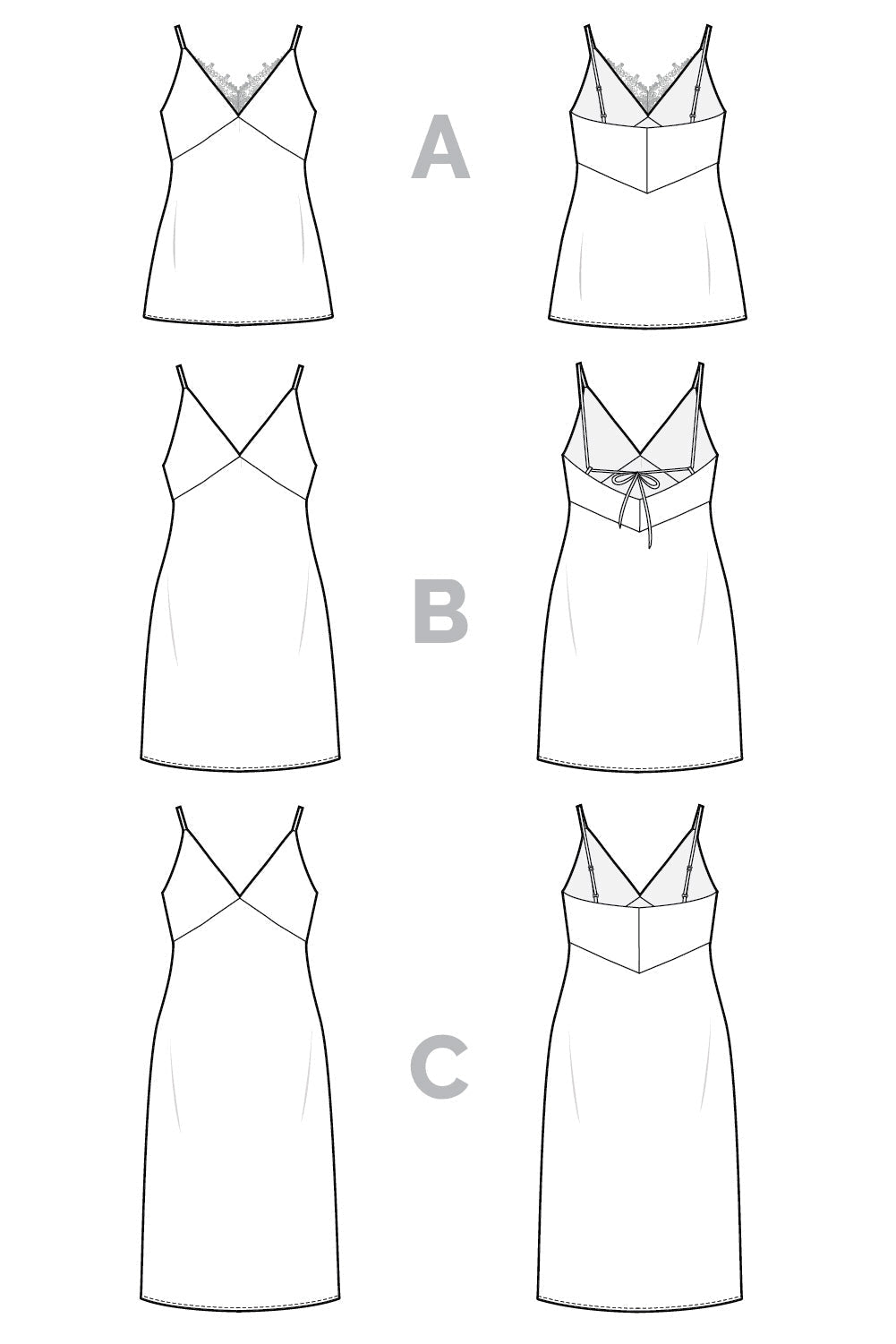 Simone Slip Dress + Camisole PDF Pattern | Core Fabrics