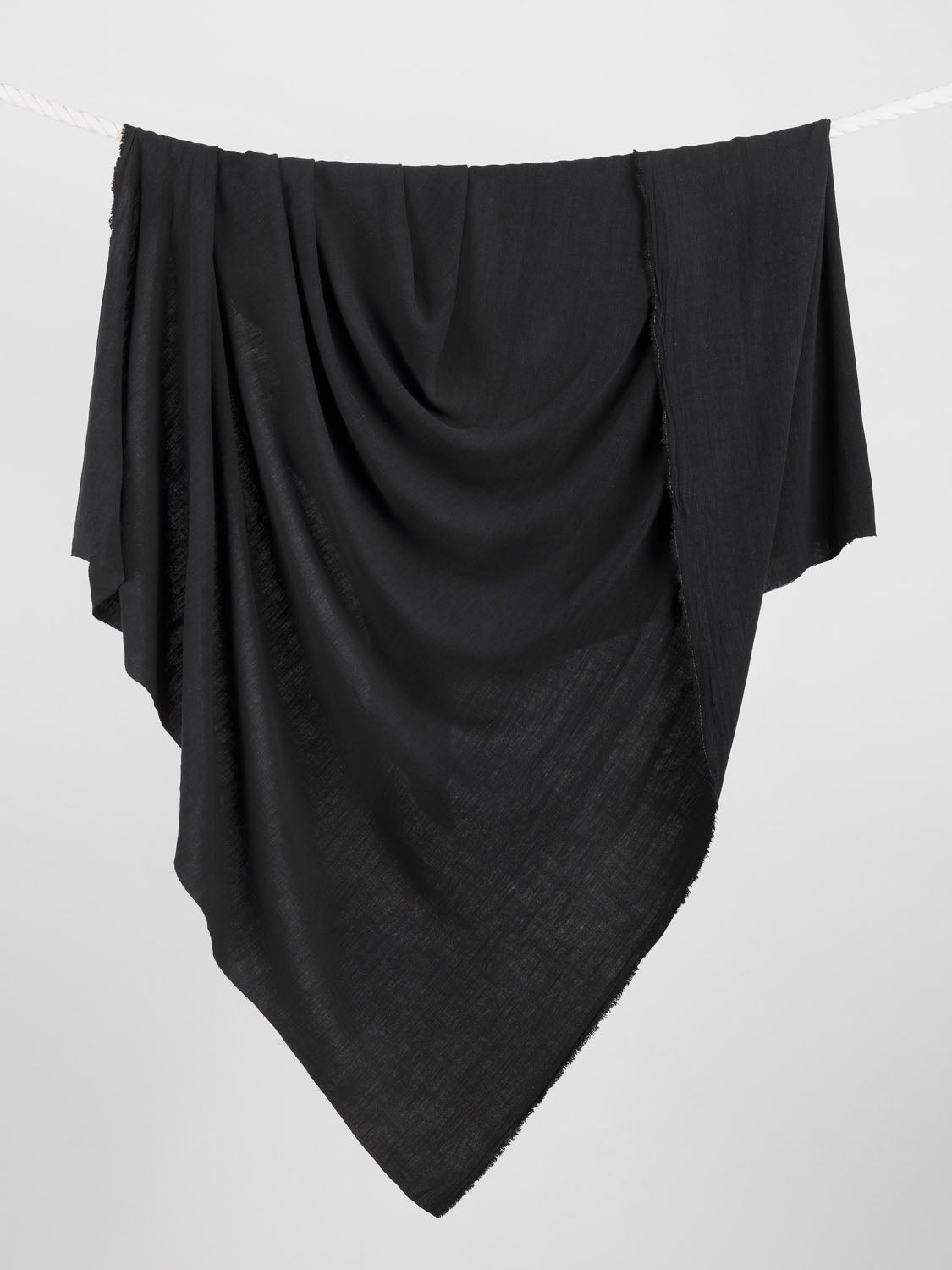 Textured Viscose Linen  - Black | Core Fabrics