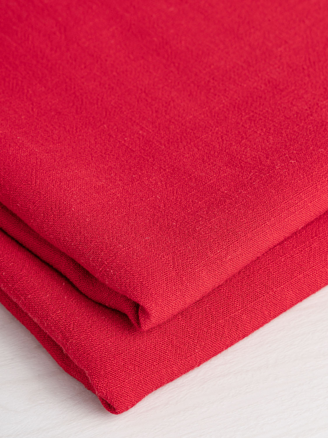 Textured Viscose Linen - Crimson | Core Fabrics