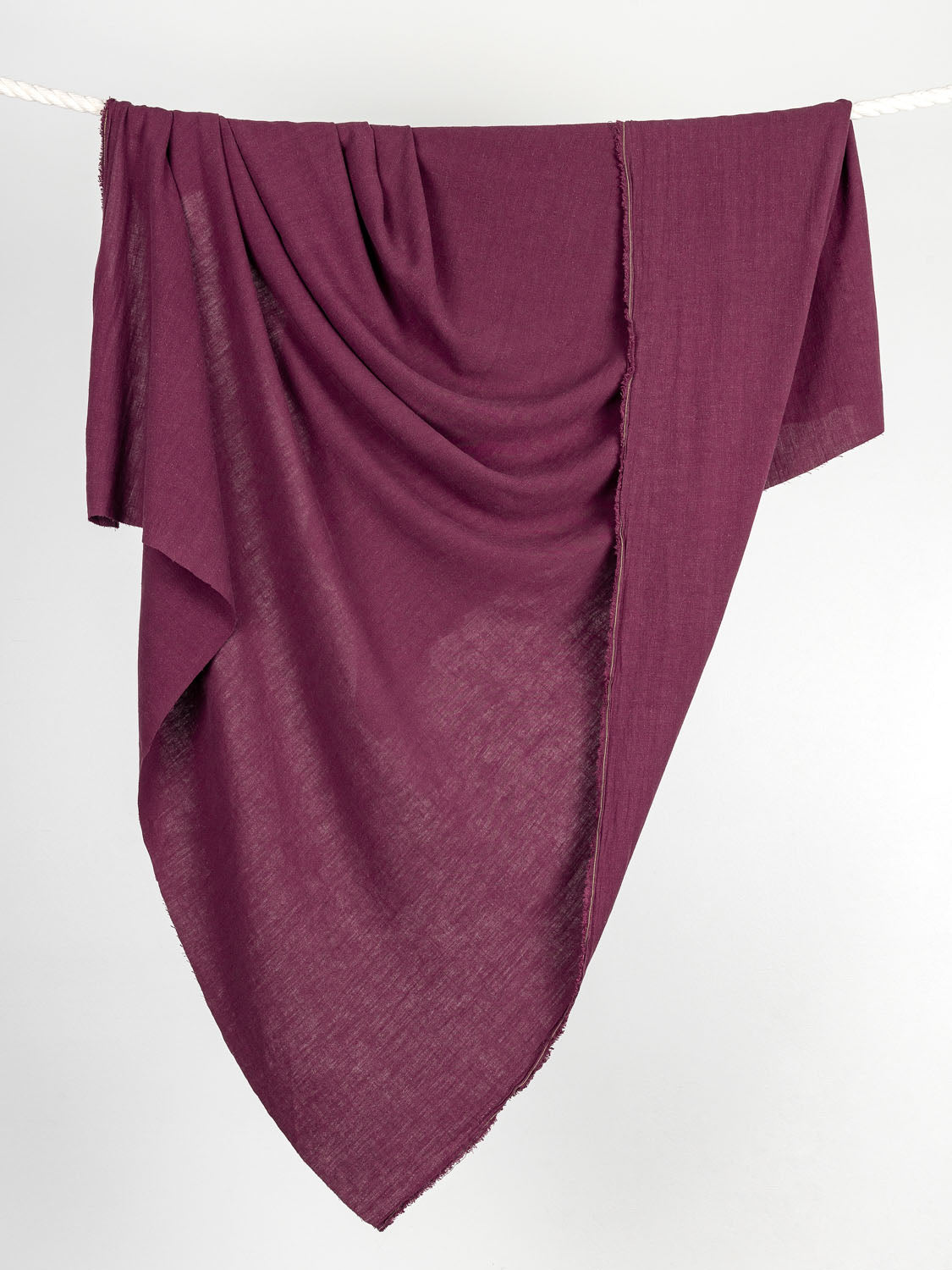 Textured Viscose Linen - Merlot | Core Fabrics