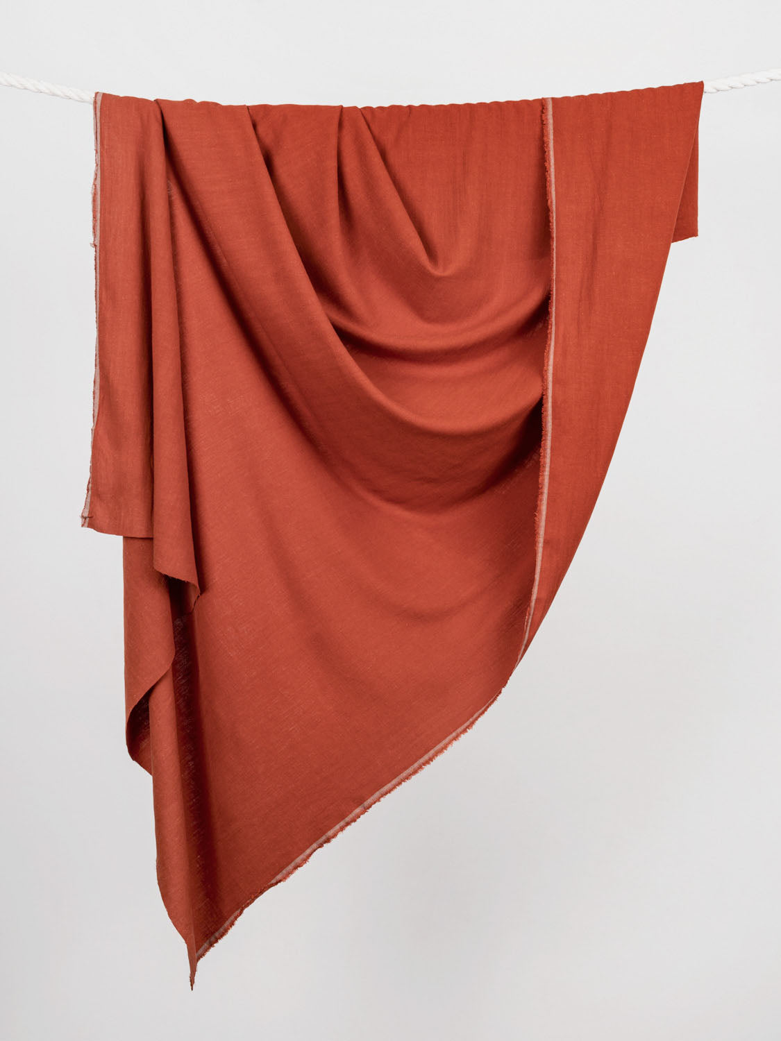 Textured Viscose Linen - Rust | Core Fabrics