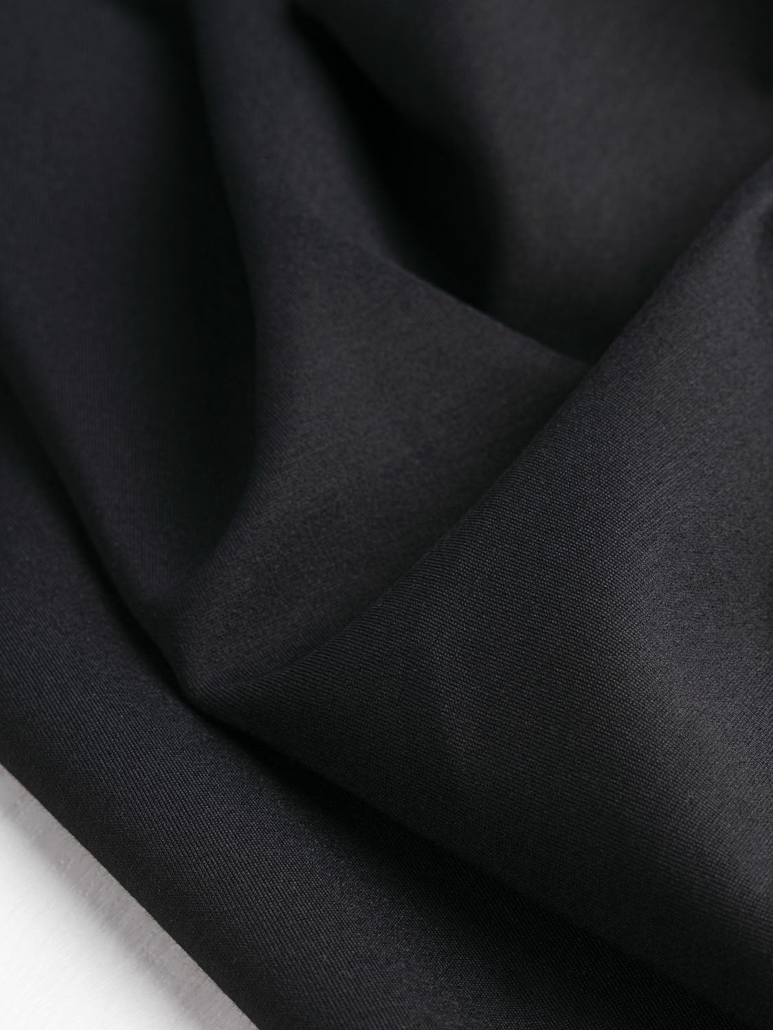 Merino Wool Blend Fabric With Lycra 4 Way Stretch Ponte Knit Interlock  350gsm Charcoal Heather EZ19 