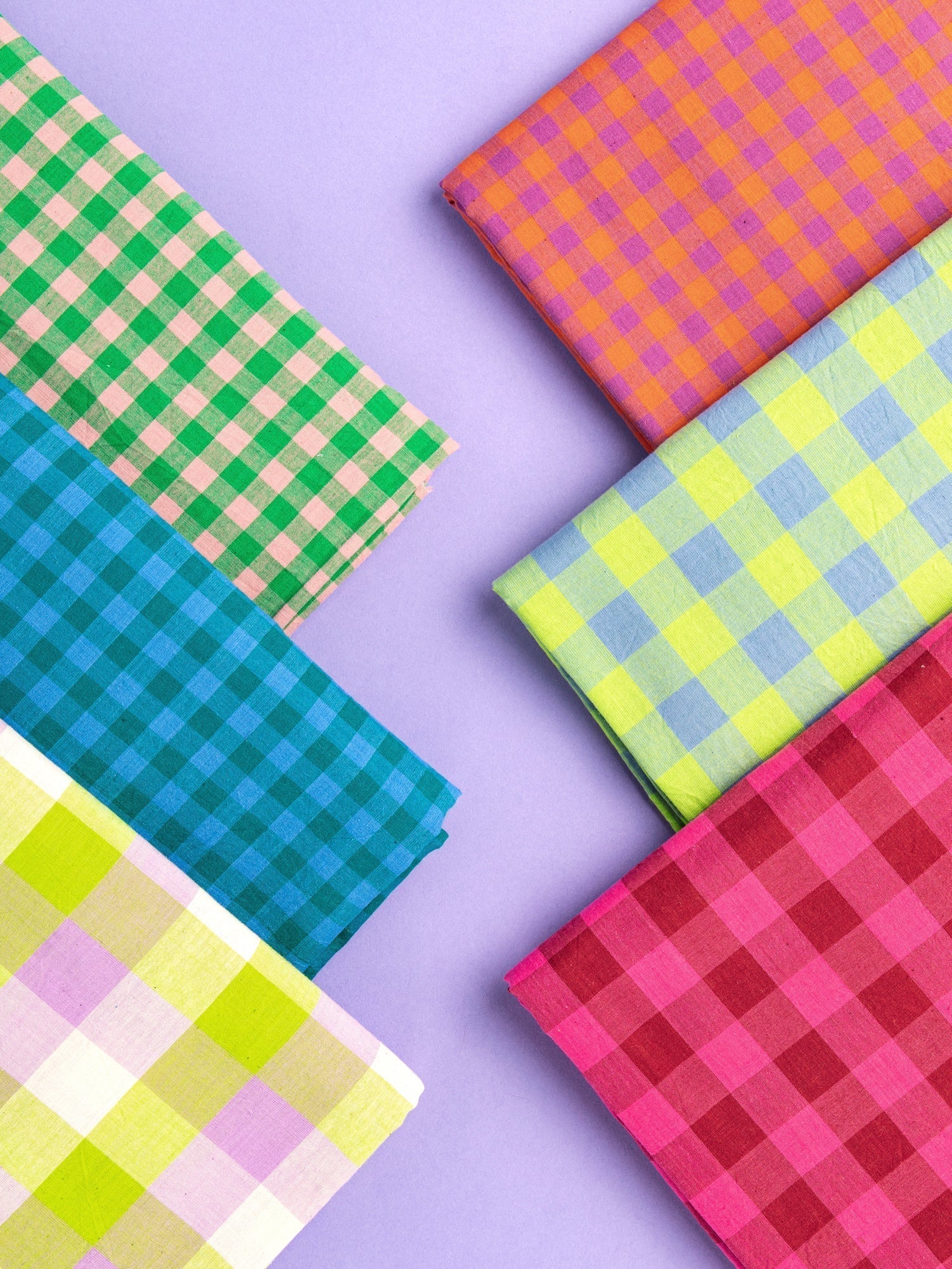 Artisanal Handwoven Cotton Gingham Core Fabrics
