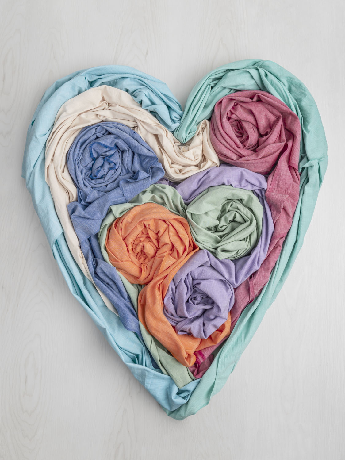 Heart made of fabrics at Core Fabrics