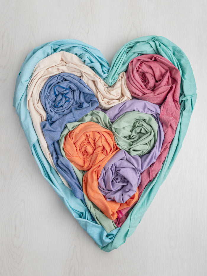 Heart made of fabrics at Core Fabrics