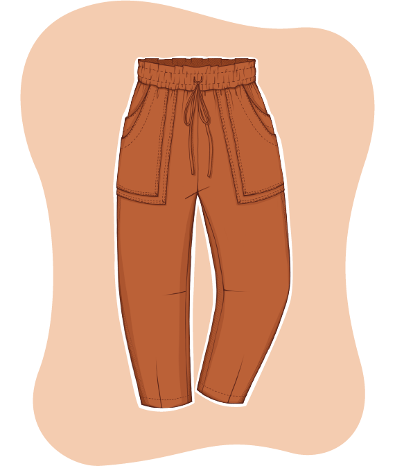 Crew Sepia Pants Fabrics