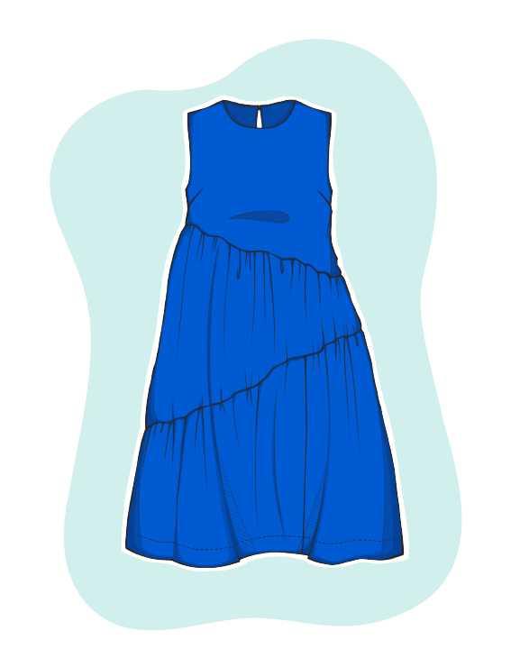 Crew Azure Dress Fabrics