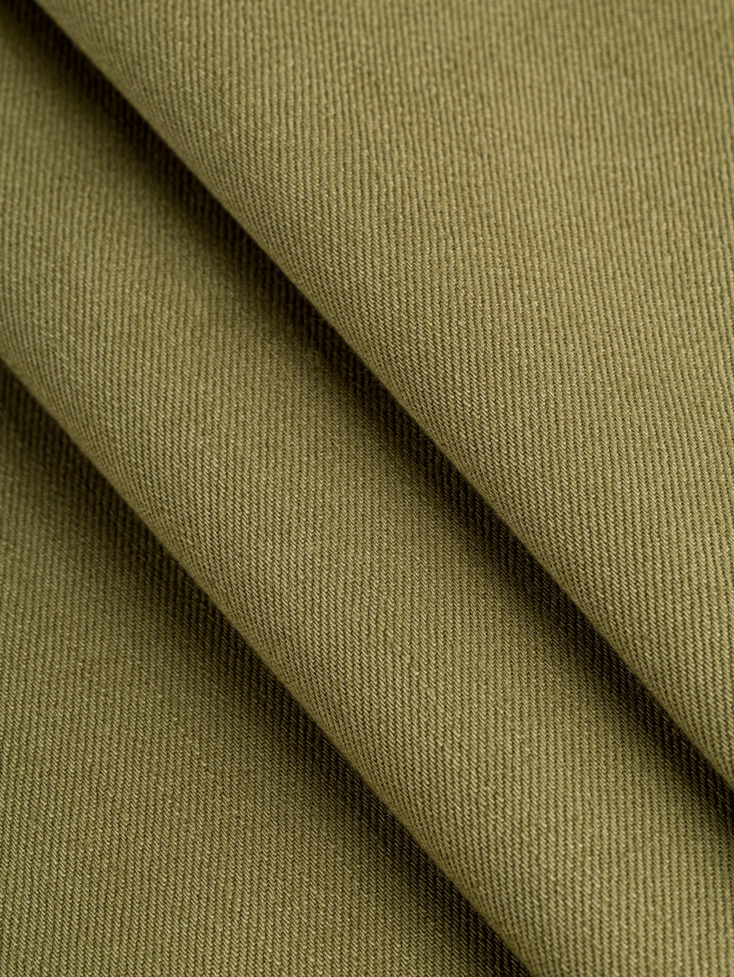 10oz Organic Cotton Stretch Bull Denim - Olive