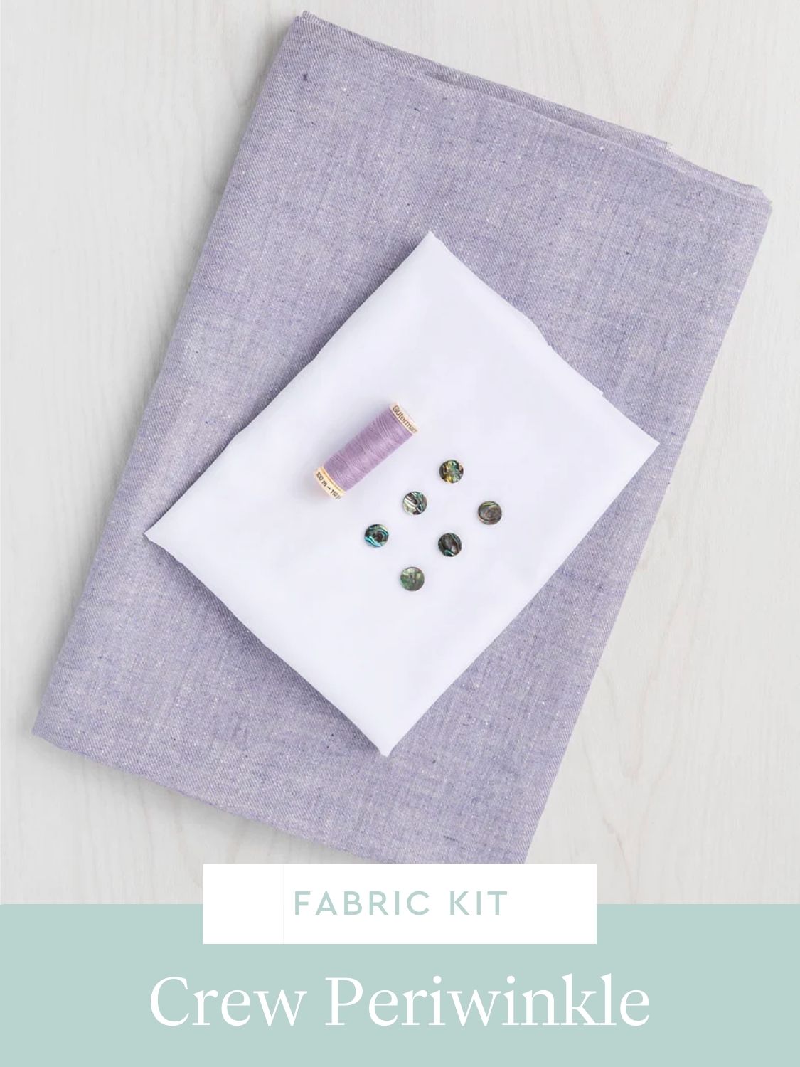 Periwinkle Shirtdress Kit - Lavender Artisanal Eri "Peace" Silk Twill