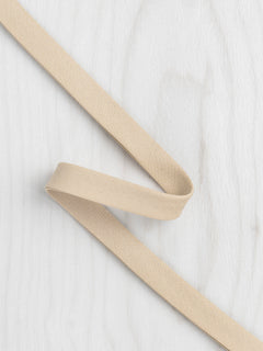 Ruban de biais en popeline de coton à double pli - largeur 13 mm (1/2 po) - Avoine