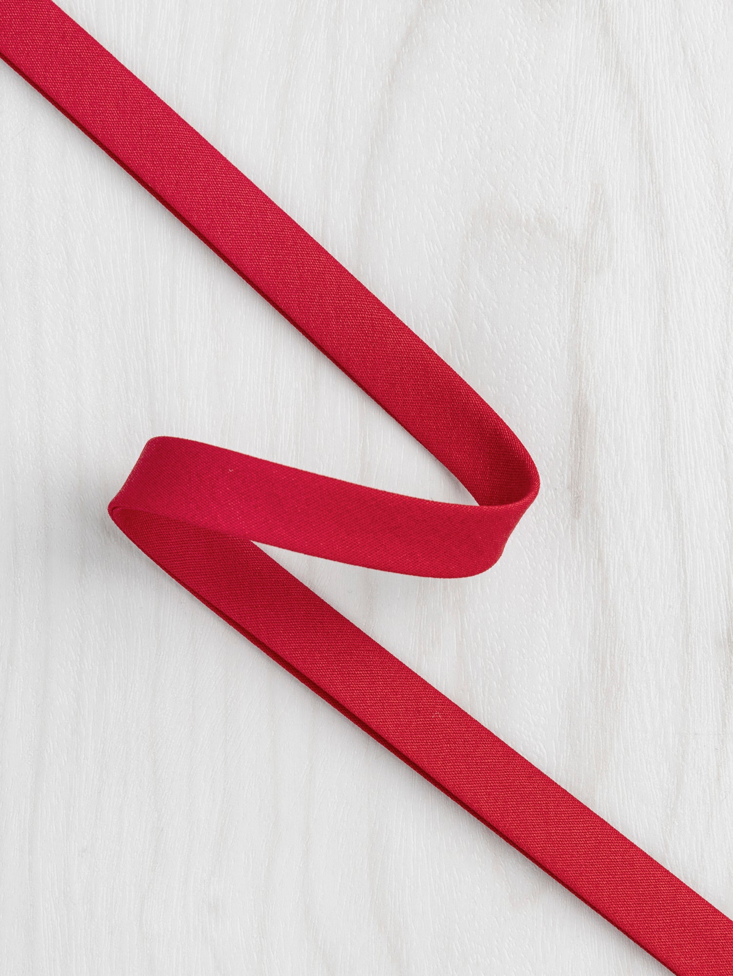 Double-Fold Cotton Poplin Bias Tape - 1/2' (13mm) wide - Red | Core Fabrics