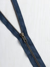 20' Separating One-Way Zipper with Antique Brass Teeth - 4 colours | Core Fabrics