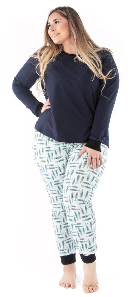 Organic Cotton Waffle Knit - Navy Teal