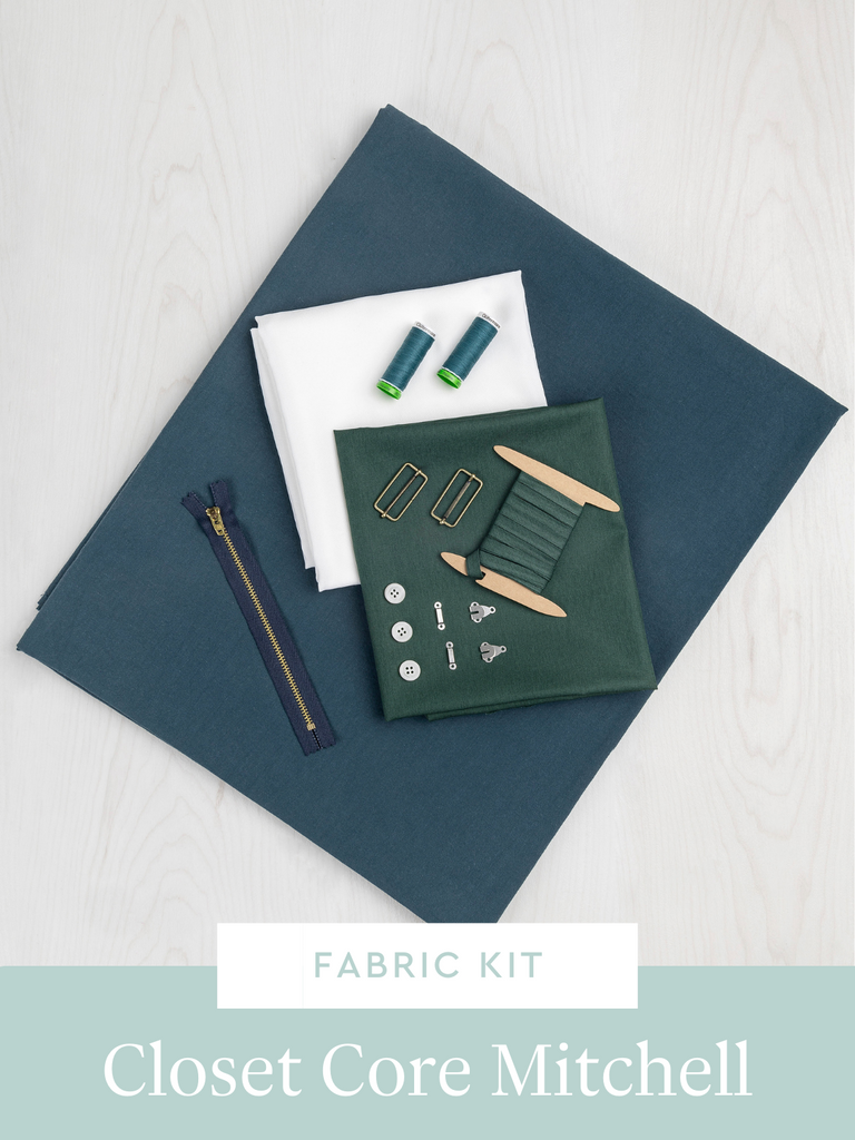 Mitchell Trousers Kit | Tumbled Non Stretch Cotton - Teal