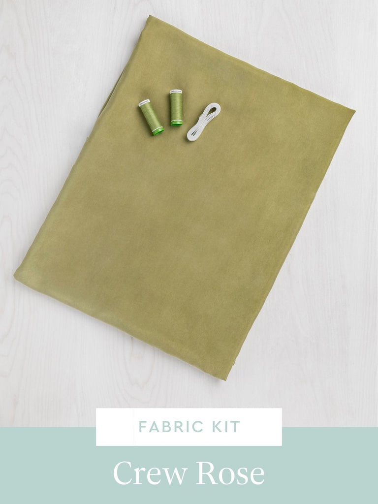 Rose Blouse Kit | Sandwashed Cupro - Leaf Green