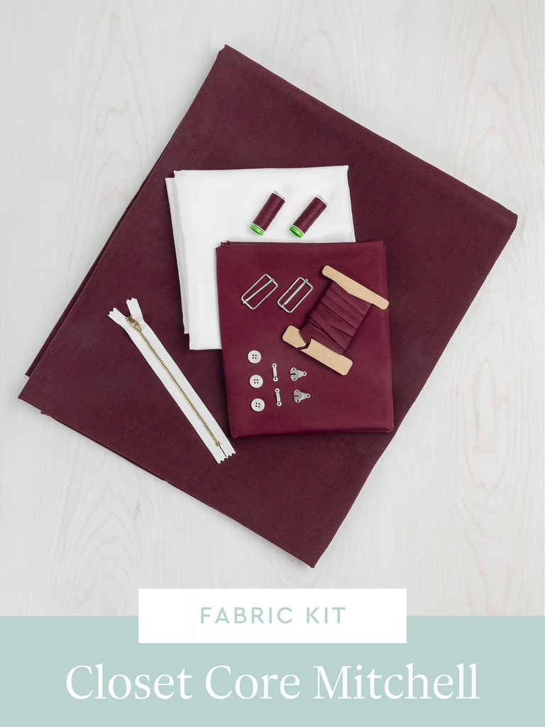 Mitchell Trousers Kit | Tumbled Non Stretch Cotton - Mulberry