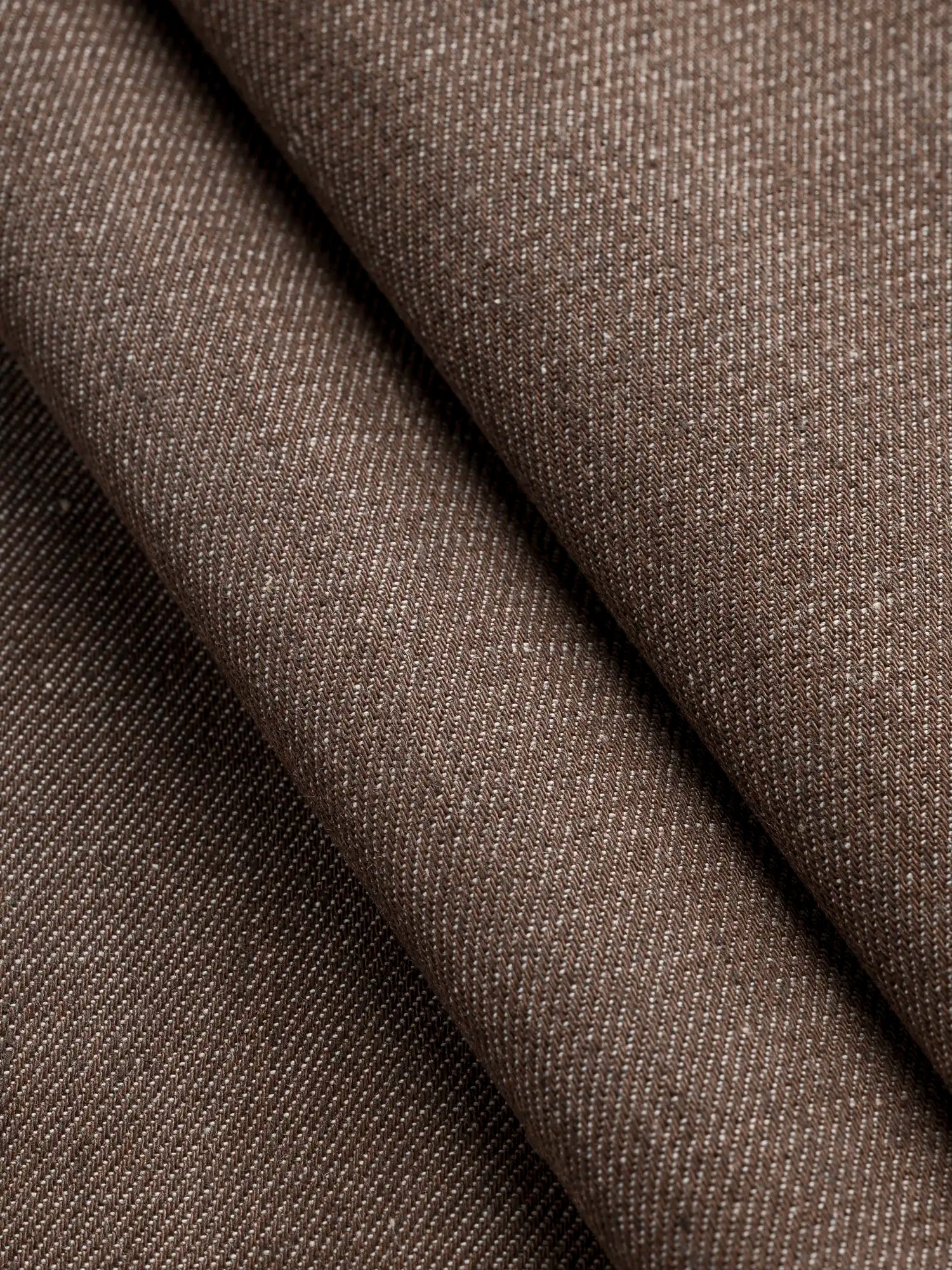 F-COT454-5-oz-Recycled-Cotton-Denim-Shirting-Brown-Core-Fabrics-fold.webp