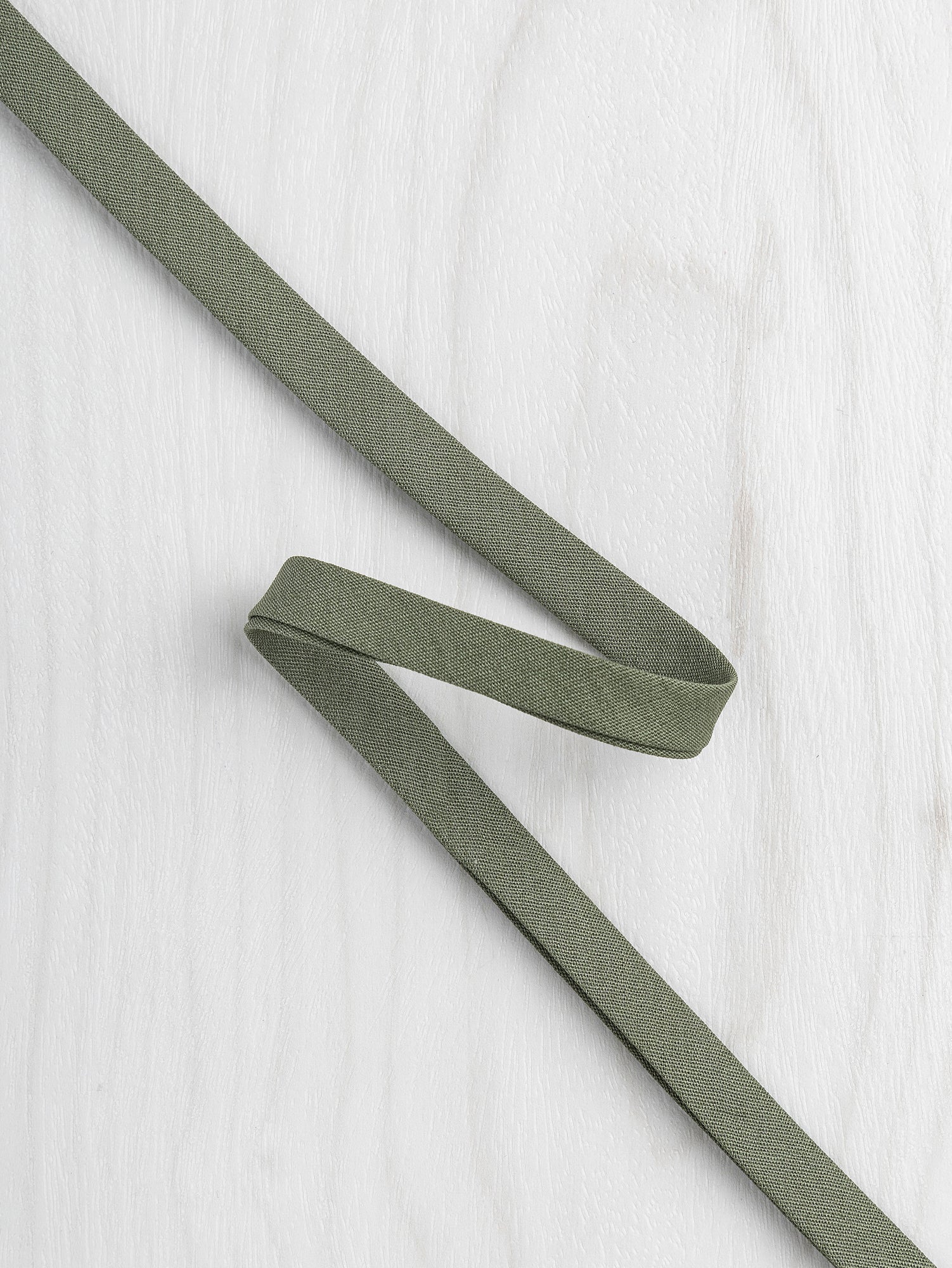 Double-Fold Cotton Poplin Bias Tape - 3/8' (10mm) wide - Olive | Core Fabrics