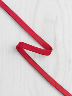 Double-Fold Cotton Poplin Bias Tape - 10 mm (3/8") wide - Red