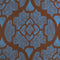 Viscose Ecovero à imprimé écorce abstrait - Caramel + Bleu céruléen