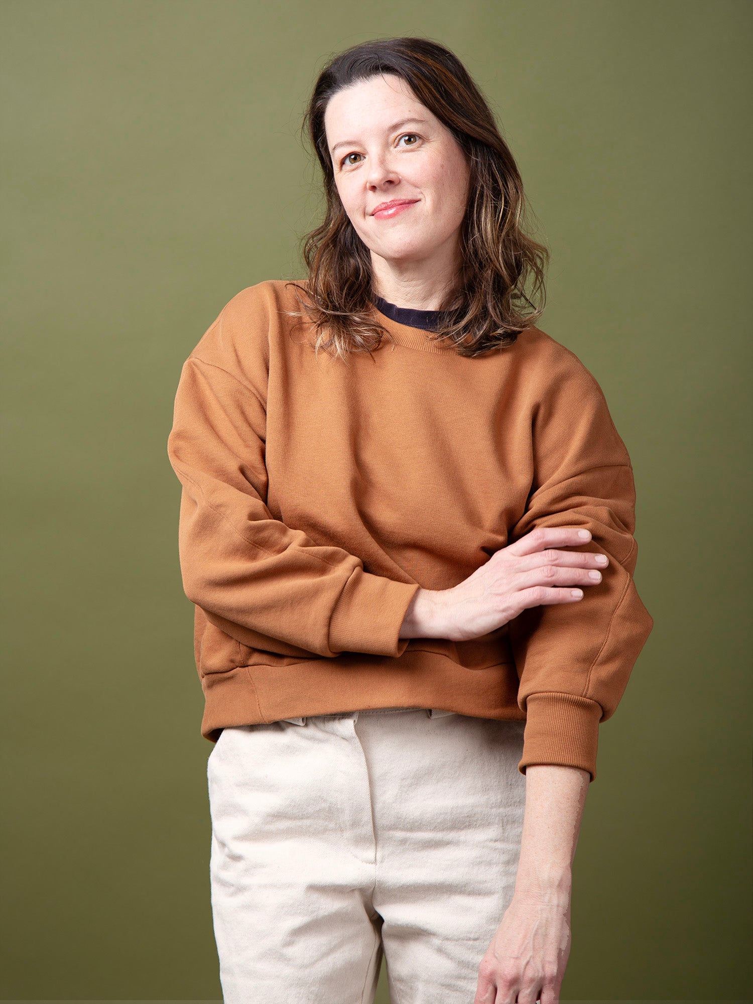 Polaire personnalisée en coton biologique – Caramel