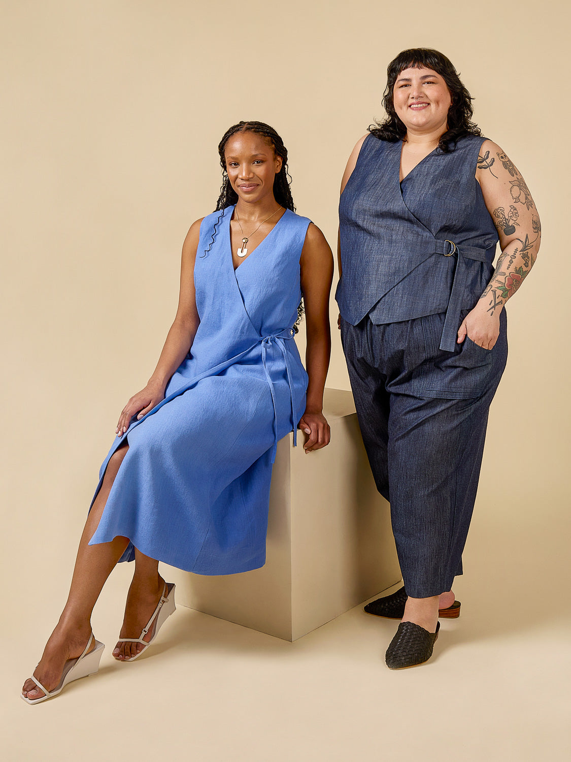 Aylin Wrap Dress + Vest