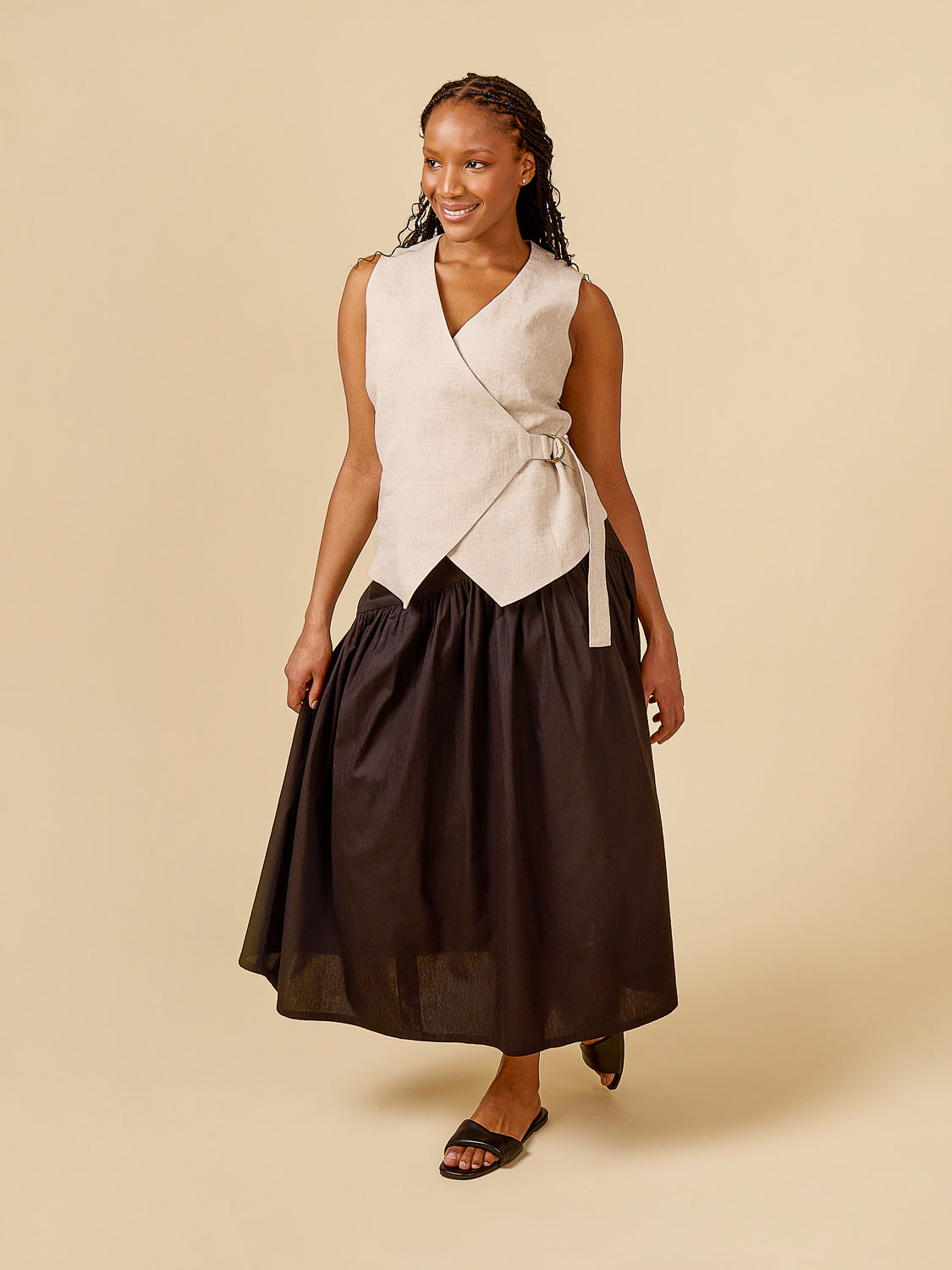 Aylin Wrap Dress + Vest – Core Fabrics
