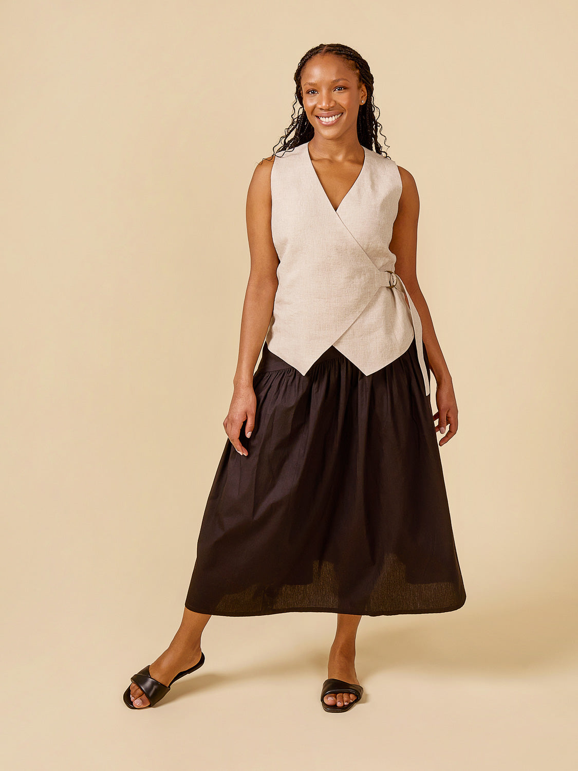 Aylin Wrap Dress + Vest – Core Fabrics