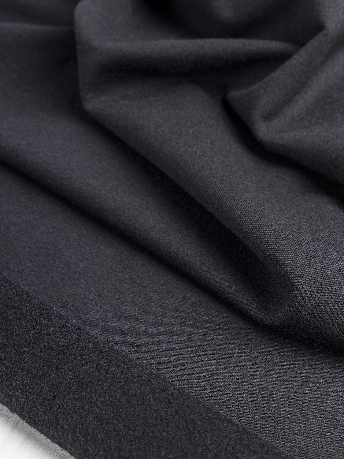 Bamboo Cotton Stretch Fleece - Black | Core Fabrics