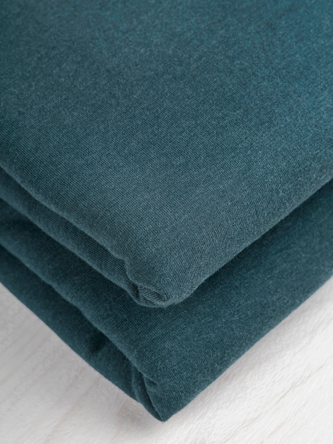 Bamboo Cotton Stretch Fleece - Teal | Core Fabrics