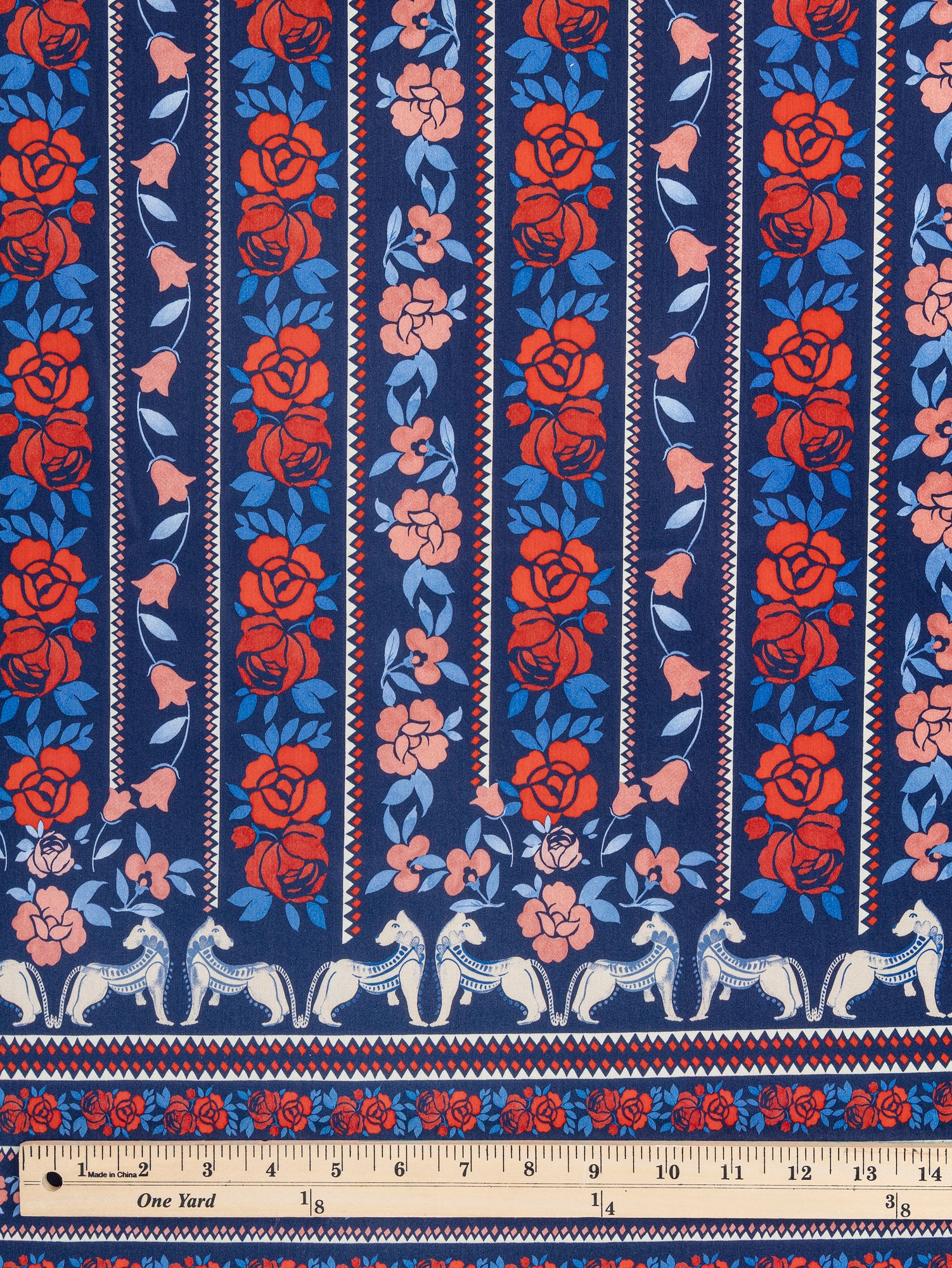 F-COT332-Band-Of-Roses-Panel-Print-Cotton-Lawn-Navy-Red-Core-Fabrics-ruler.JPG