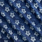 Beautifully Imperfect Flower popeline de coton imprimée à la planche - Indigo + Bleu chambray